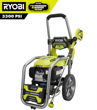 RYOBI 3300 PSI 2.5 GPM Gas Pressure Washer (Slightly Used, Missing Spray Nozzle) - $275