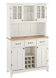 HOMESTYLES White and Natural Buffet with Hutch - $325