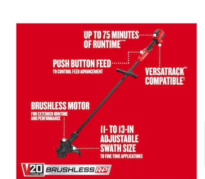 CRAFTSMAN Brushless RP 20-volt Max 13-in Straight Battery String Trimmer 5 Ah - $90