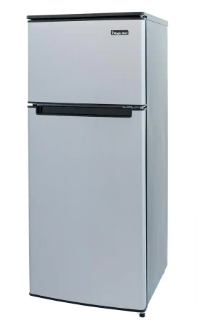 Magic Chef 4.5 cu. ft. 2 Door Mini Fridge in Stainless with Freezer (Slightly Dented) - $165