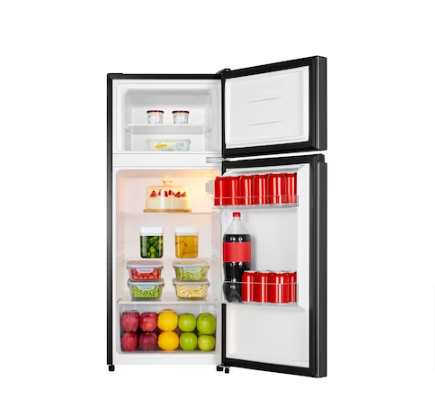 Hisense 4.4-cu ft Counter-depth Freestanding Mini Fridge Freezer (Slightly Dented) - $100
