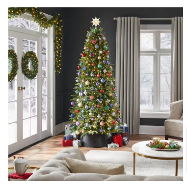 Home Decorators 7.5 ft. Pre-Lit LED Grand Duchess Fir Slim Artificial Christmas Tree - $450