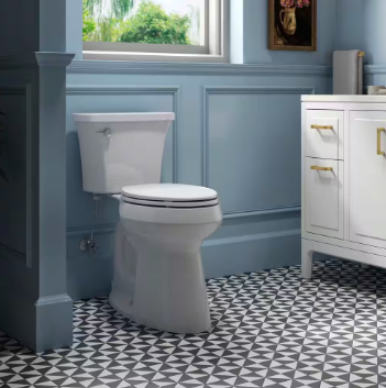 KOHLER Extra Tall Arc 2-piece 1.28 GPF Single Flush Elongated Toilet - $180