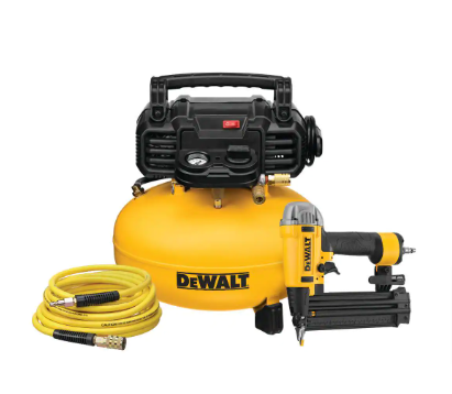 DEWALT 6 Gal. 18-Gauge Brad Nailer and Pancake Electric Air Compressor (Used) - $130