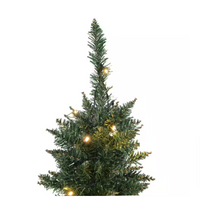 HOMCOM 6 ft. Pre-Lit LED Slim Nobile Fir Artificial Christmas Tree - $35