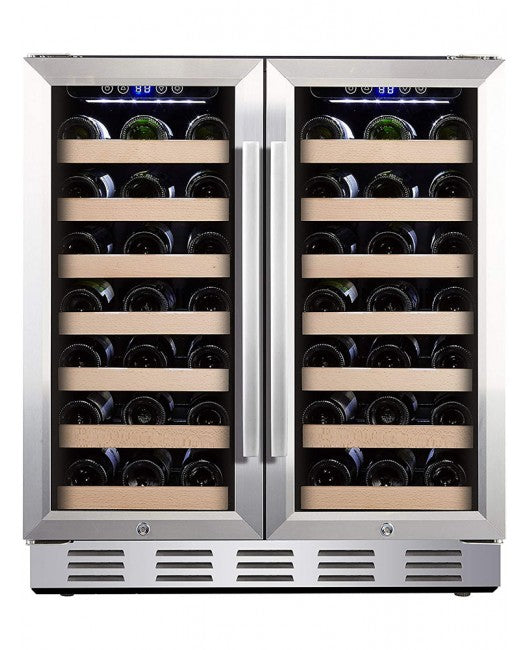 Kalamera 30 Inch Built In 6.0 Cu.Ft 66 Bottle Wine Refrigerator - $485
