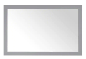 Grace Framed Rectangular Bathroom Vanity Mirror, 46”w x 30”h, Pebble Grey - $190