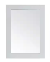 Austen Framed Rectangular Bathroom Vanity Mirror in Dove Grey - $120