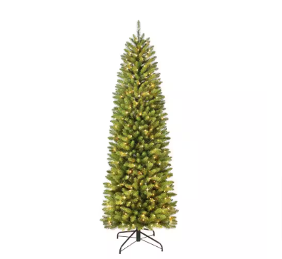Puleo International 7.5 ft. Pre-Lit Fraser Fir Pencil Tree Artificial Christmas Tree - $95