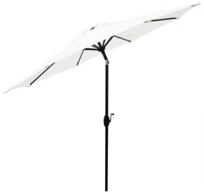 Bond 9 ft. Aluminum Market Patio Umbrella in Simply White - $42