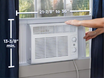 GE 5,000 BTU 115-Volt Window Air Conditioner for 150 sq. ft. Rooms in White - $100
