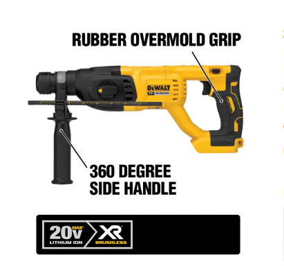 DEWALT 20V MAX 1 in. Plus D-Handle Concrete and Masonry Rotary Hammer (Tool Only)(Used)