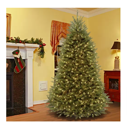 National Tree Company 7 ft. Dunhill Fir Hinged Tree with 650 Dual Color LED Lights - $270