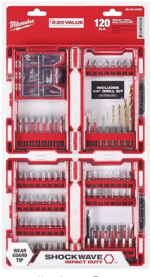 Milwuakee SHOCKWAVE Impact Duty Alloy Steel Screw Driver Bit Set (120-Piece) - $45