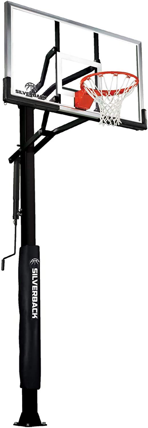 Silverback 54" and 60" In-Ground Basketball Systems with Adjustable-Height - $600