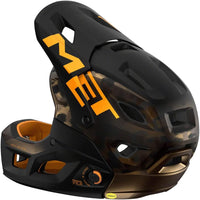 MET Parachute MCR MIPS Bike Helmet, Glossy Black, Matte Kiwi Iridescent - $160