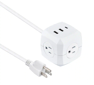 Commercial Electric 3-Outlet 3-USB Cube - $10
