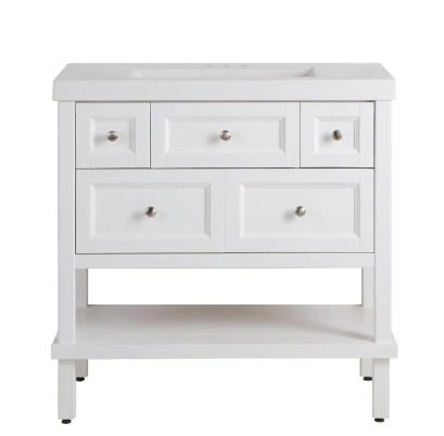 Glacier Bay Ashland 36 in. W x 19 in. D x 37 in. H Single Sink Freestanding Bath Vanity - $310