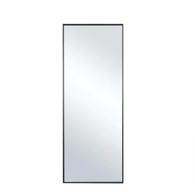 NEUTYPE 64.17 in. x 21.26 in. Rectangle Black Metal Full Length Standing Mirror - $70