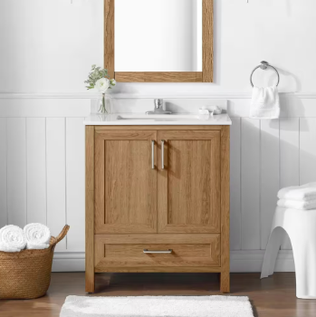 Moorside 30 in. W x 19 in. D x 34.5 in. H Single Sink Vanity in Sweet Maple(No Top) - $175
