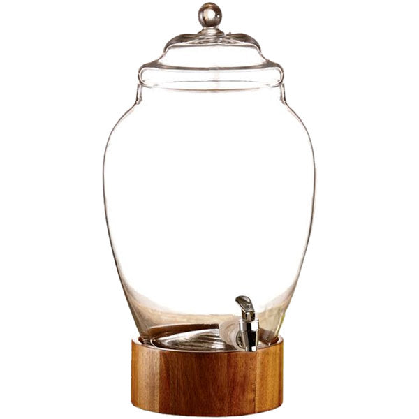 American Atelier Madera 3 Gallon Glass Beverage Dispenser with Wood Base - $50