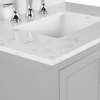 Style Selections Keary 37-in Light Grey Undermount Single Sink Bath Vanity with Top - $450