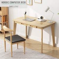IOTXY Solid Wood Writing Desk - Home Office Workbench Desk with Drawer - $75