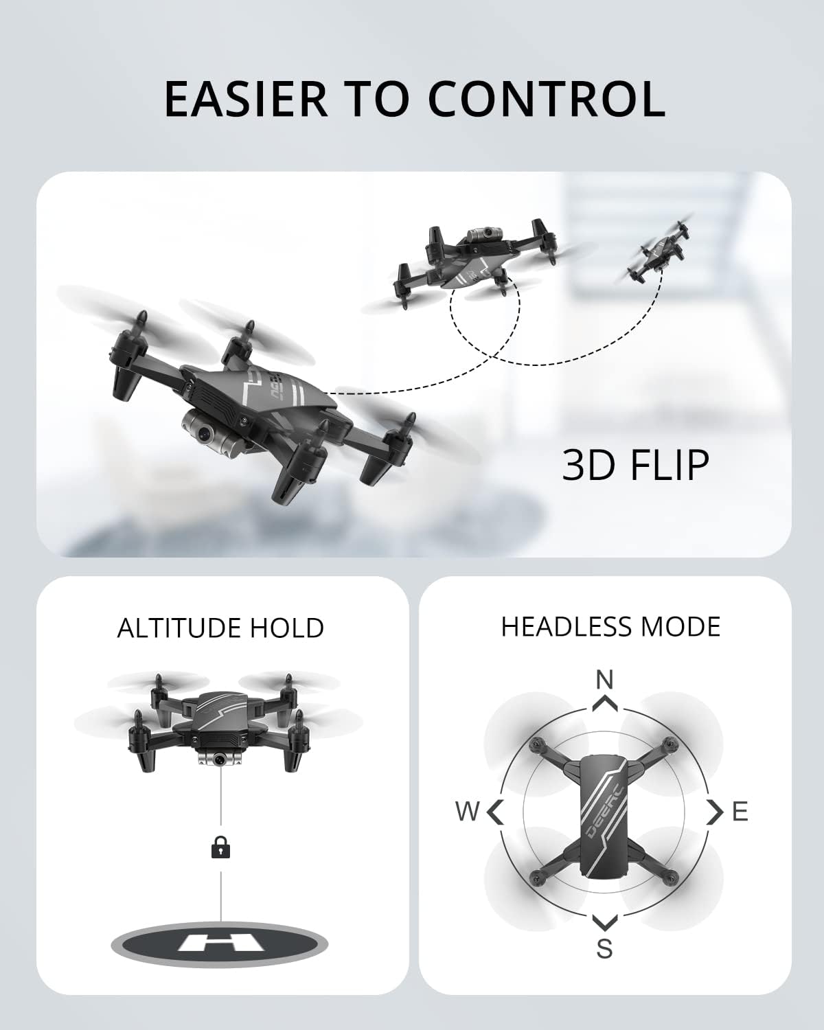 DEERC D20 Mini Drone for Kids with 720P HD FPV Camera - $45