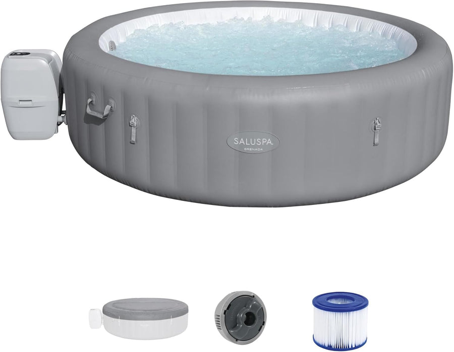 Bestway SaluSpa Grenada AirJet 6 to 8 Person Inflatable Hot Tub Round Portable - $500