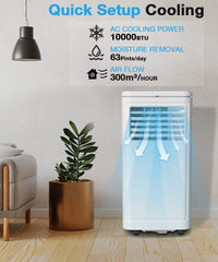 Joy Pebble Portable Air Conditioner, 10000 BTU for Room up to 450 sq. ft - $125