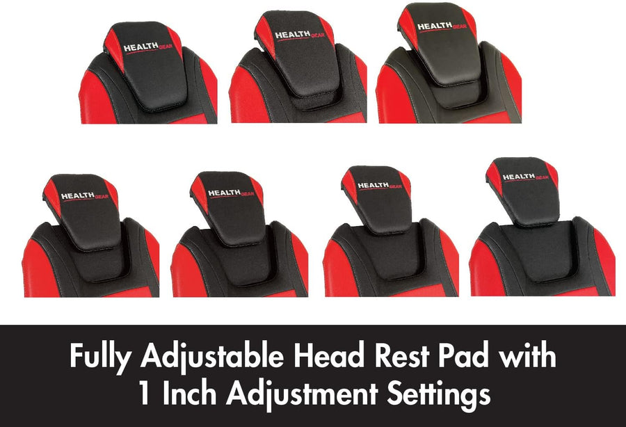Health Gear Deluxe Heat & Vibration Massage Inversion Table, Black, Red - $110