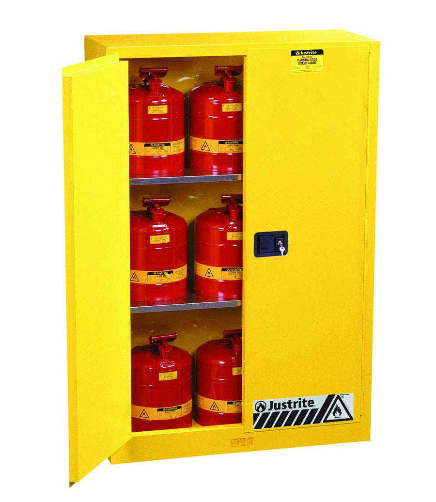 JUSTRITE Sure-Grip EX Standard Safety Cabinet, 43w x 18d x 65h (Slight Damage) - $400