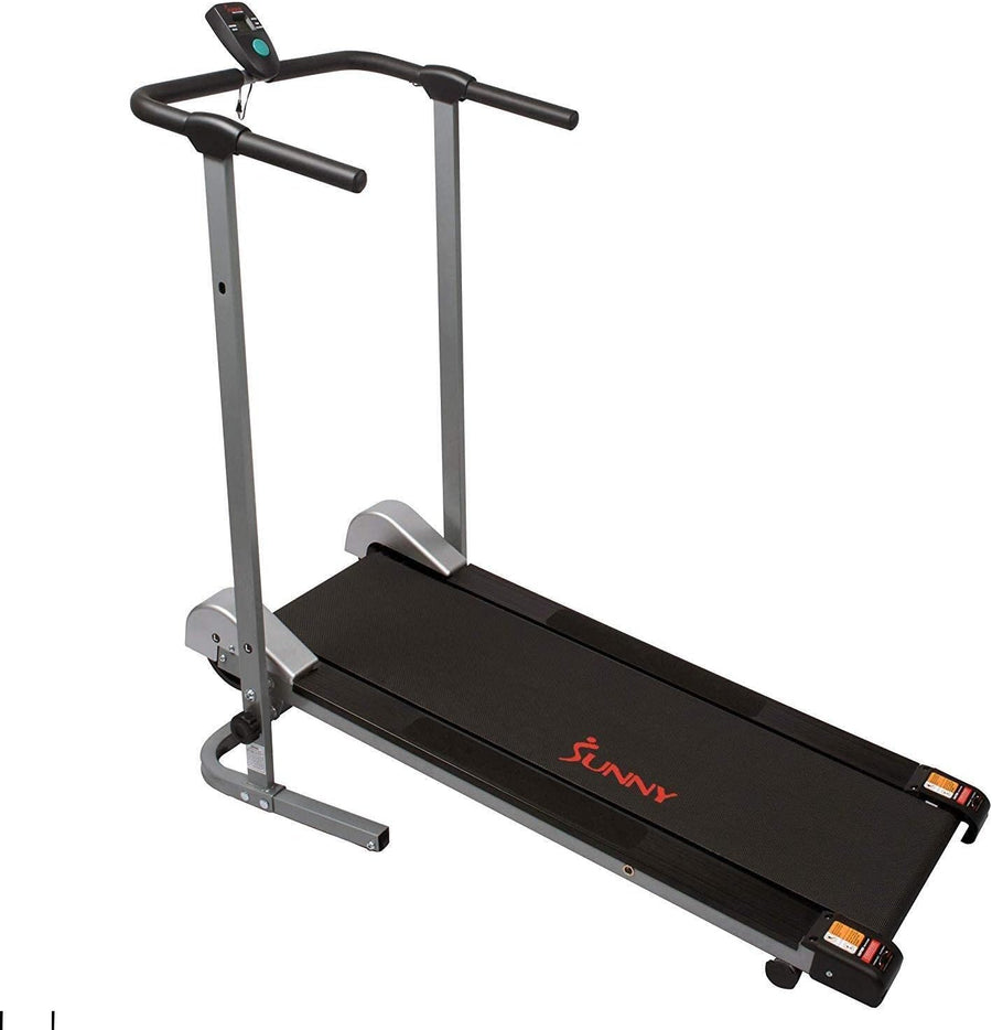 Sunny Health & Fitness SF-T1407M Foldable Manual Walking Treadmill, Gray - $120