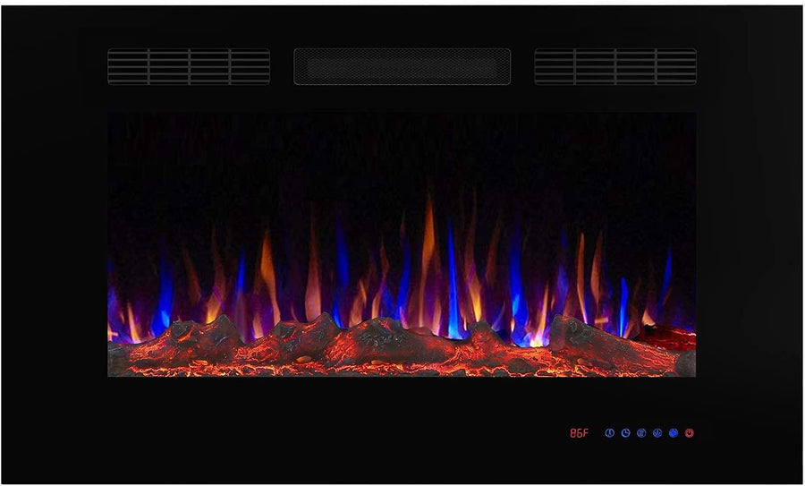 Valuxhome 36 Electric Fireplace, Touchscreen, 750/1500W, Black, 36" L21 H - $275