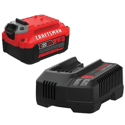 CRAFTSMAN V20 20-V 4 Amp-Hour; Lithium Power Tool Battery Kit (Charger ·  DISCOUNT BROS