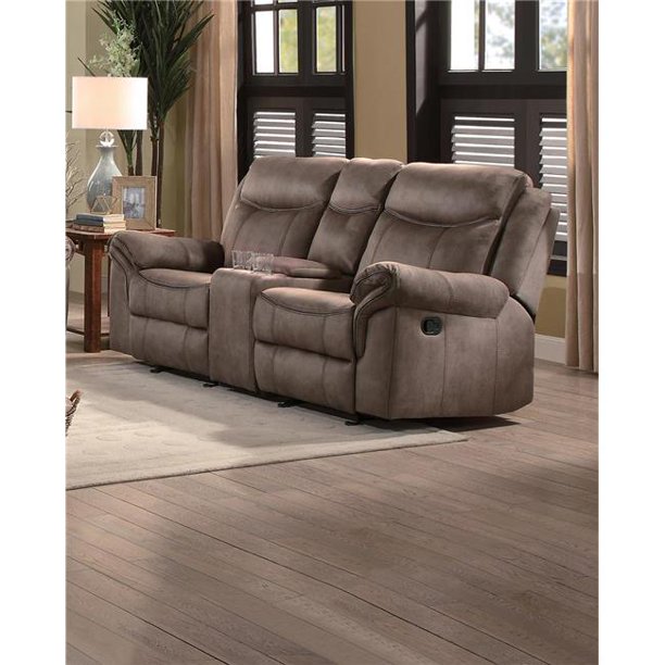 Home Elegance 8206NF-2 40.25 x 40.25 x 76 in. Aram Double Glider Reclining Love Seat-$670