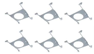 Halo HL 6 in. Mounting Frame for Round and Square Canless Recessed Fixtures (6-Pack) - $15