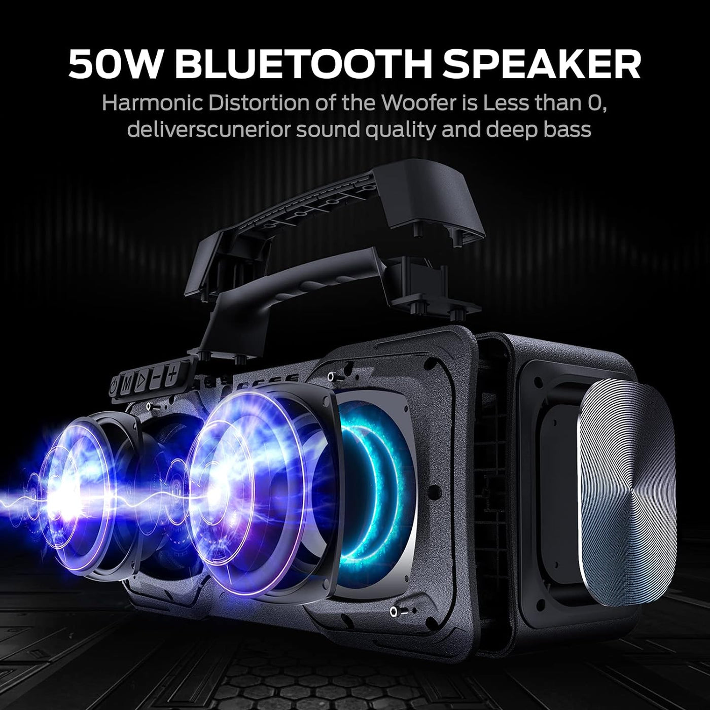 BUGANI M118 Portable Bluetooth Speakers, 50W - $45