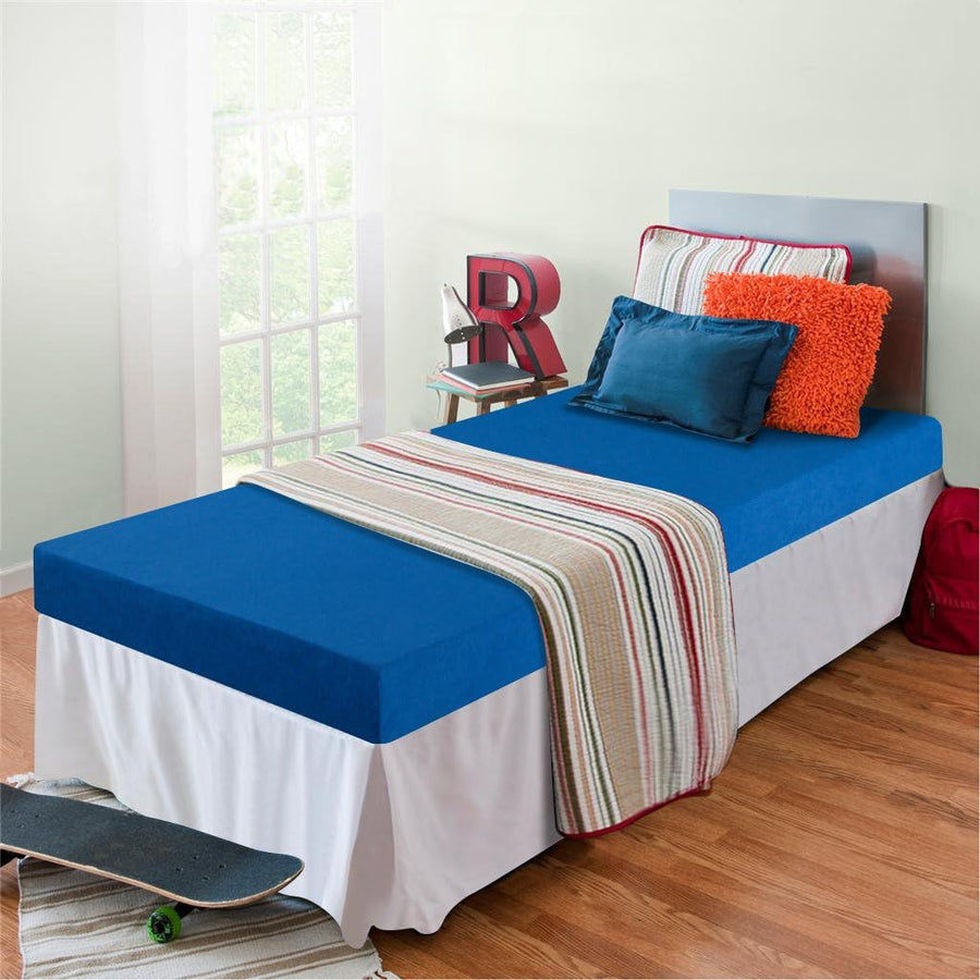 Zinus Memory Foam 5 Inch Bunk Bed / Trundle Bed / Day Bed / Twin Mattress, Blue - $120