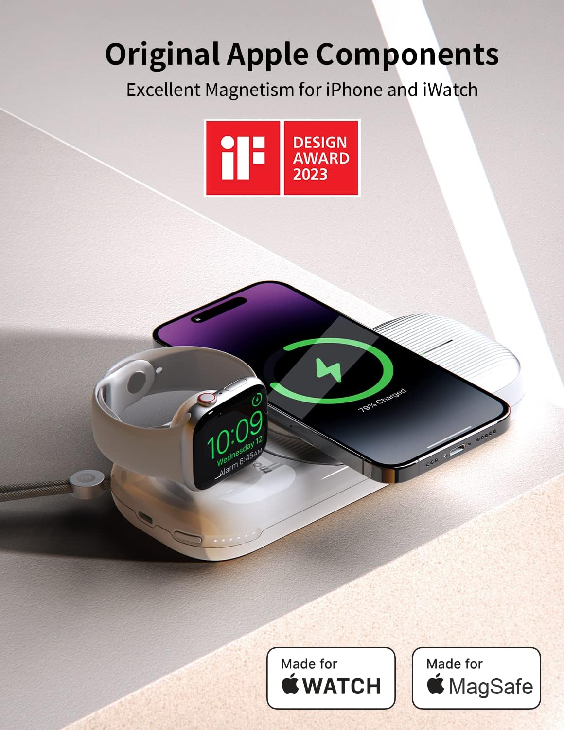 MOMAX 3 in 1 Wireless Charger - $40