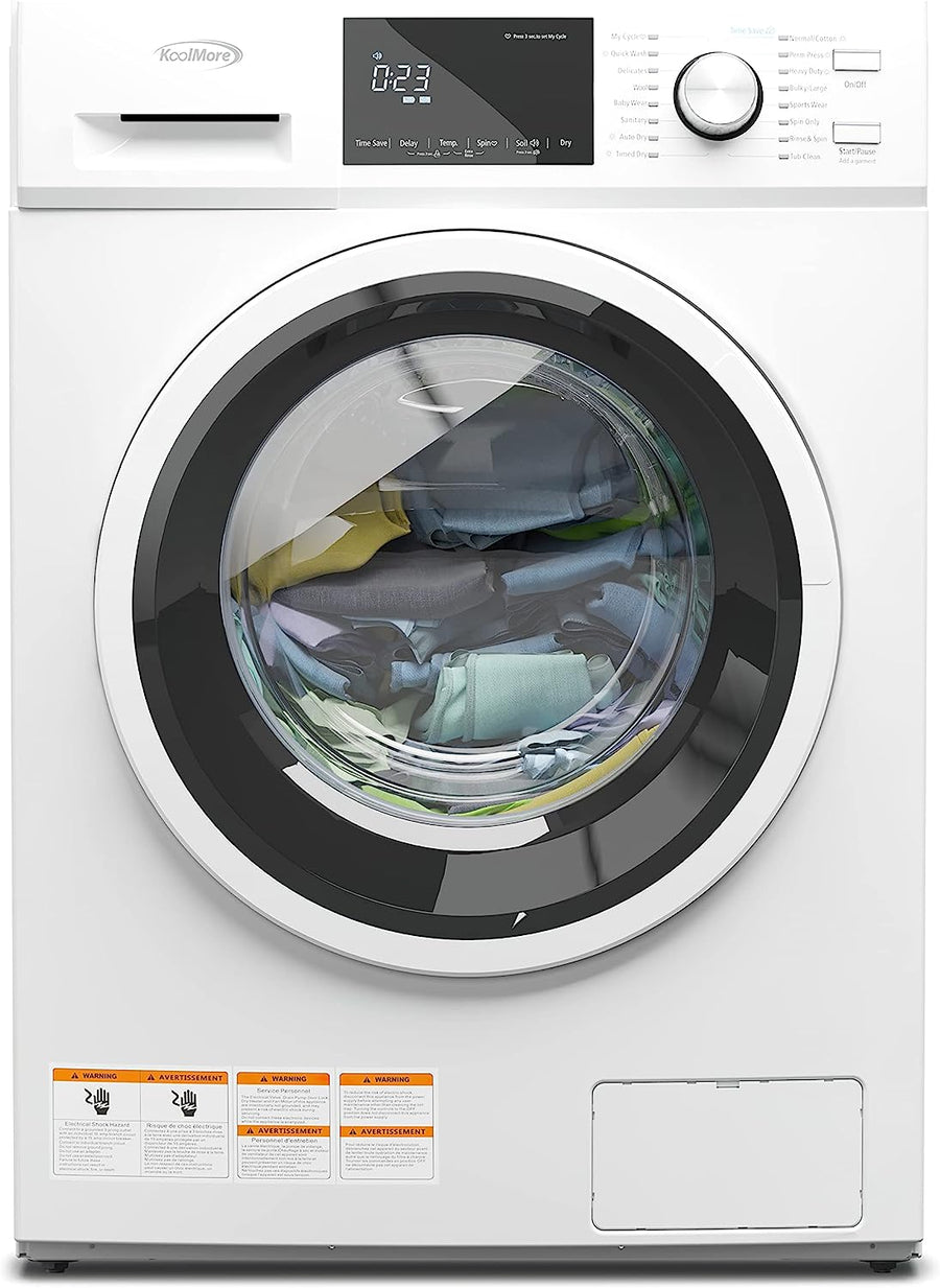 KoolMore 2-in-1 Front Load Washer and Dryer Combo, 2.7 Cu. Ft. (Slightly Damaged) - $675