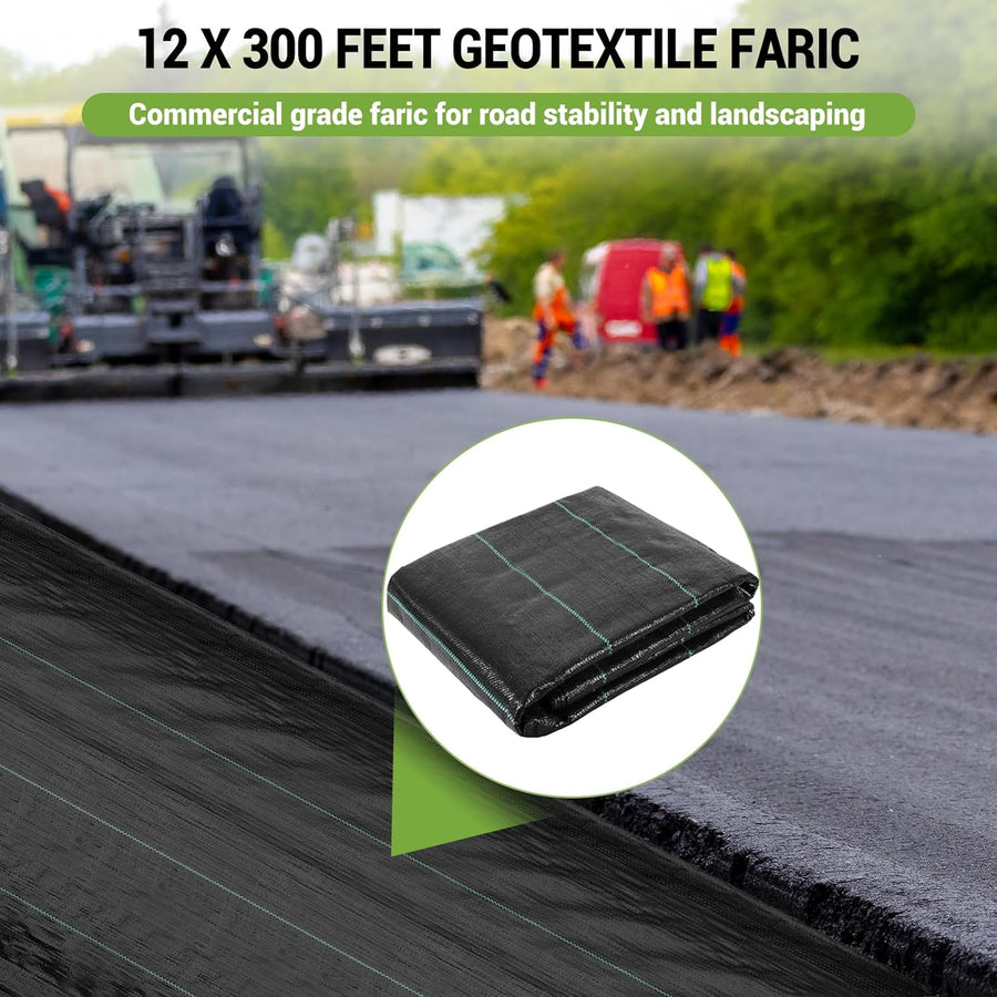 Yardhelper Driveway Fabric 12x300 ft Weed Barrier Fabric 3.88oz Landscape Fabric - $155