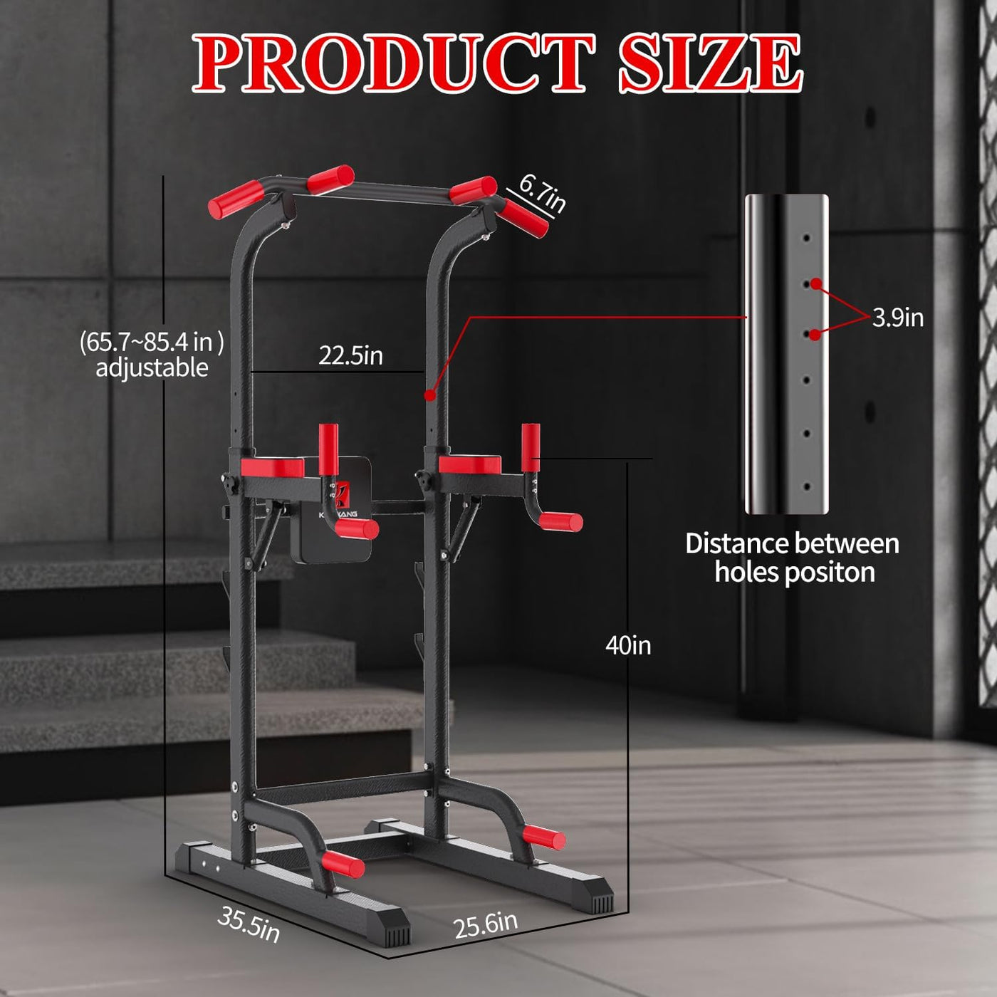 Power Tower Dip Station, Pull Up Bar Station & Multi-Function Gym Equipment - $65