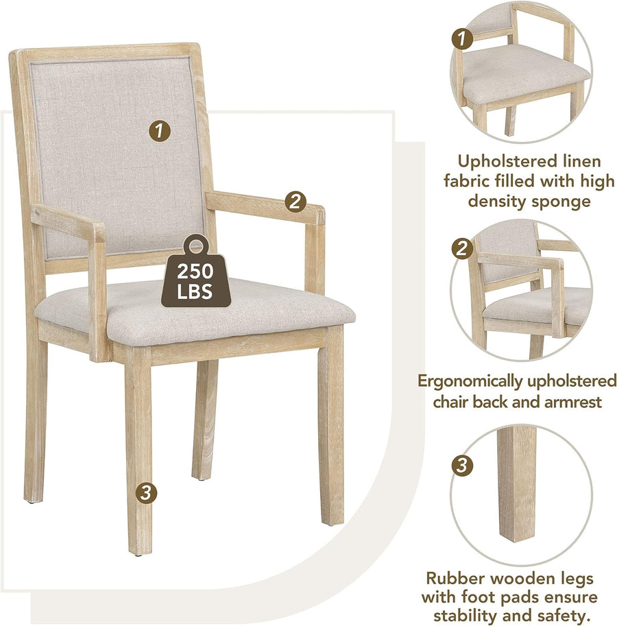 Merax 5-Piece Furniture Set, Round to Oval Extendable Butterfly Leaf (2 Boxes) - $410