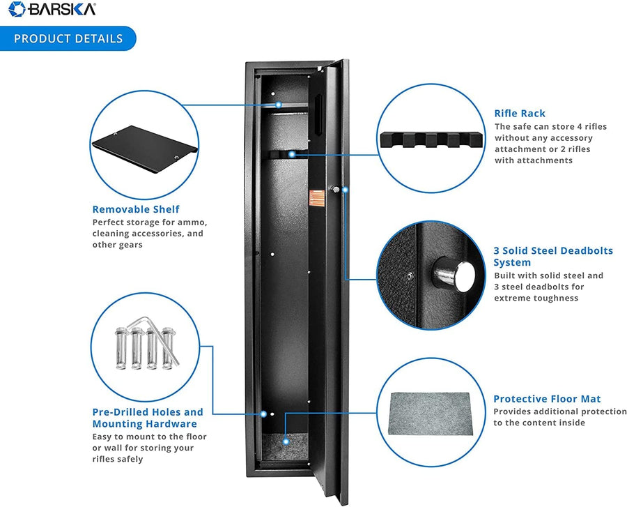 Barska Quick and Easy Access Digital Keypad Rifle Firearm and Long Gun Safe-$235