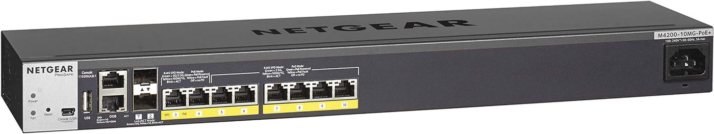 NETGEAR 10-Port PoE Multi-Gigabit Ethernet Fully Managed Switch (GSM4210P) - $755
