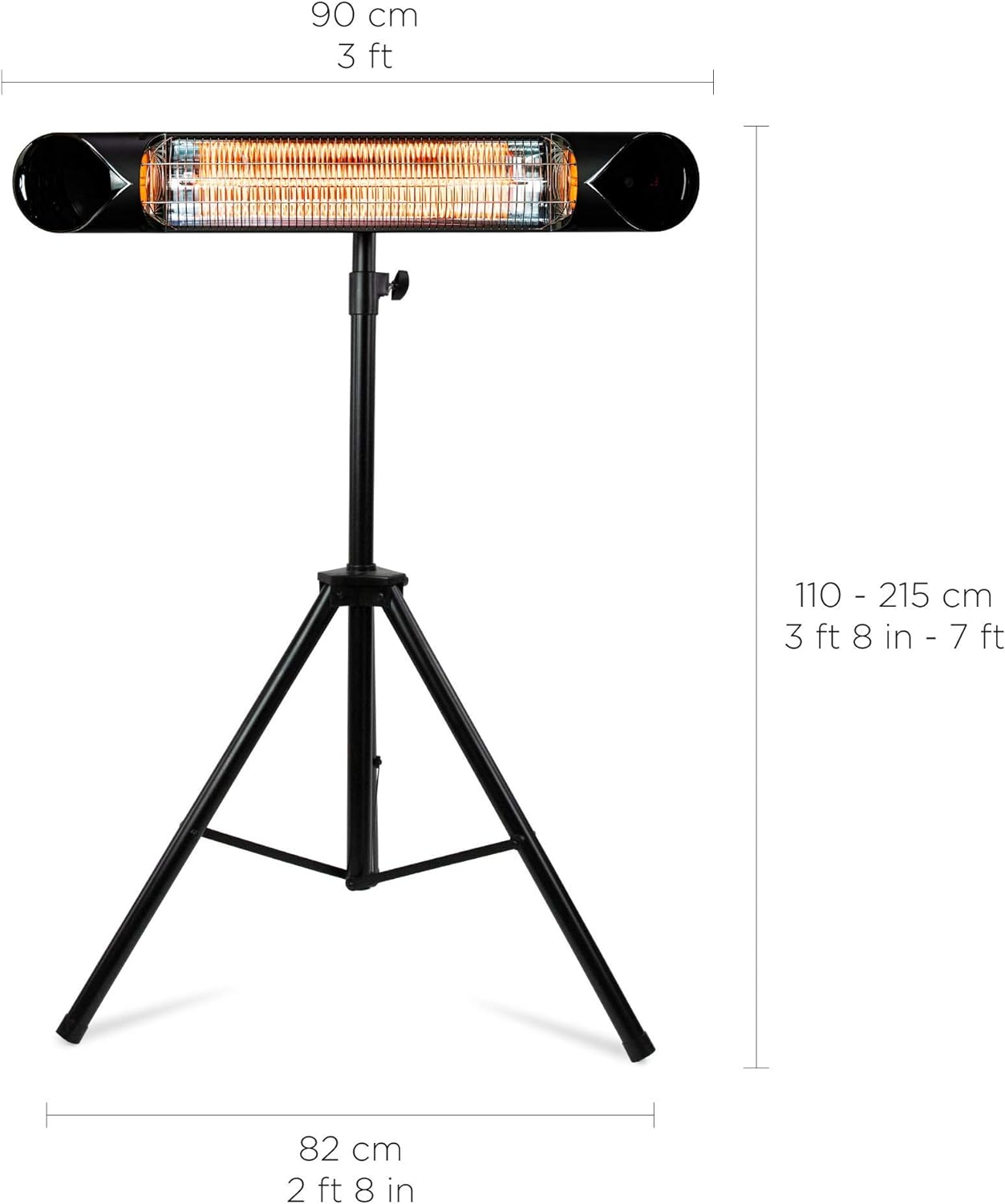 Briza Infrared Electric Patio Heater, Indoor/Outdoor, Portable Wall Heater - $140