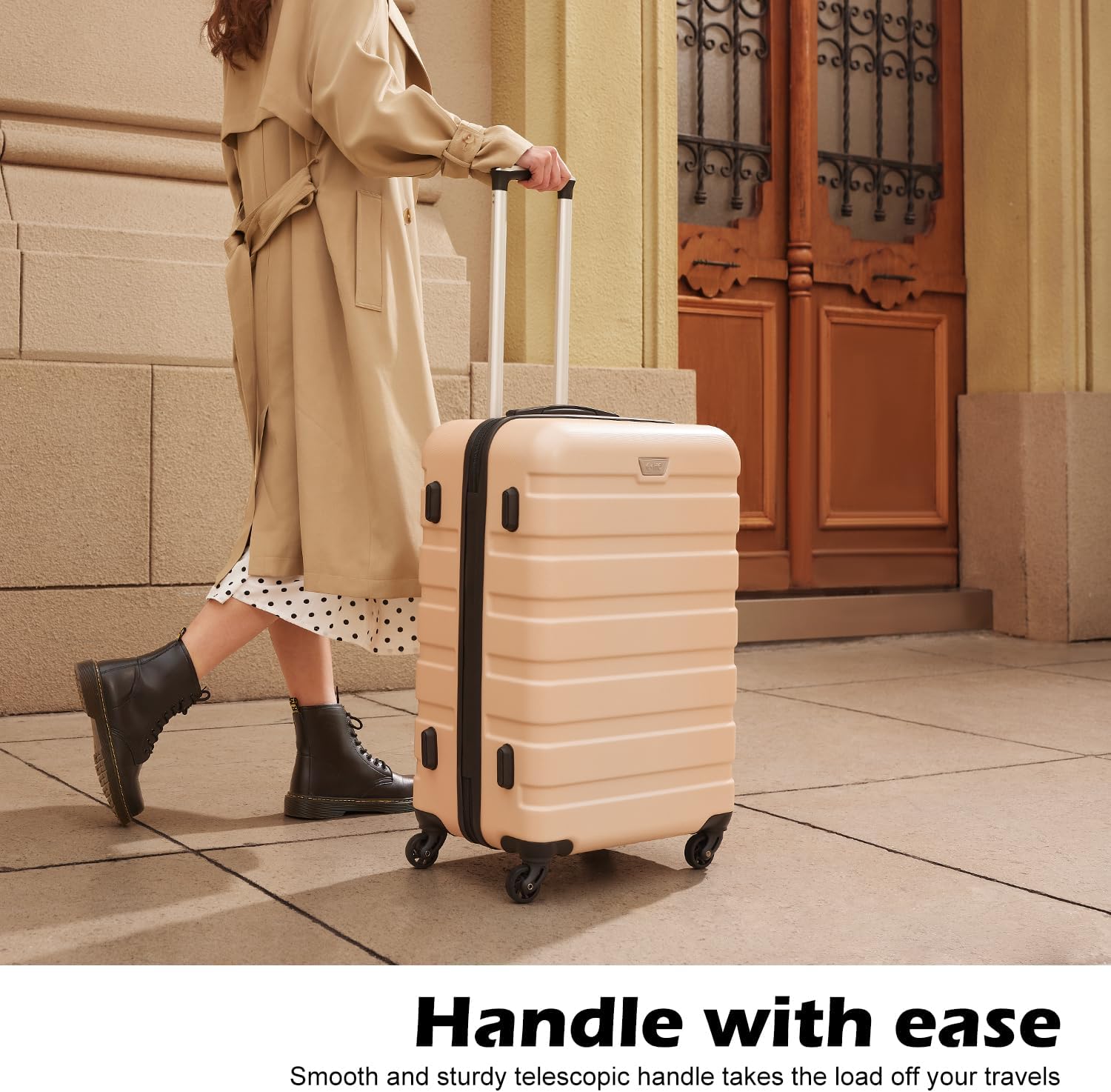 Coolife Luggage 3 Piece Set Suitcase Spinner Hardshell Lightweight TSA Lock - $100