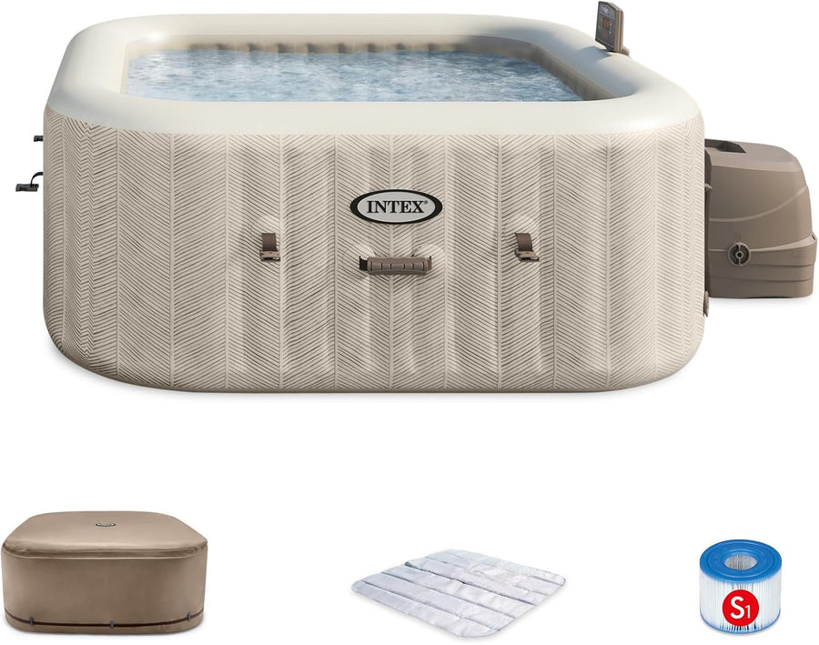 INTEX 28445EP PureSpa Chevron Deluxe Outdoor Inflatable Portable Hot Tub - $450