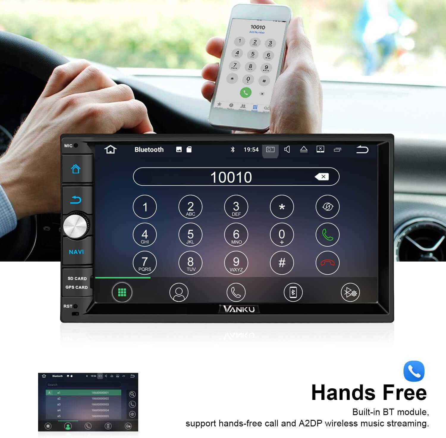 Android 11 Car Stereo Double Din with 64G+4G RAM PX6, GPS, WiFi, Backup Camera - $100